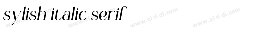 sylish italic serif字体转换 sylish italic serif字体转换